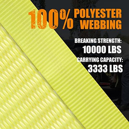 Ratchet Tie Down Straps 4-Pack Heavy Duty 2" x 27' - Image 2