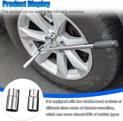 23" Extended Lug Wrench, 4 Way Automotive Wheel Lug Wrench - Image 4