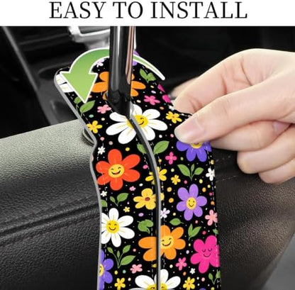 PU Leather Car Seat Hook, Storage Headrest Hanger, Cute Car Backseat Organizer - Image 5