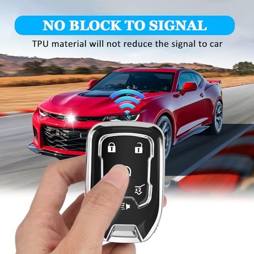 for Chevy GMC Key Fob Cover 6 Buttons Key Case 2016-2025 - Image 3