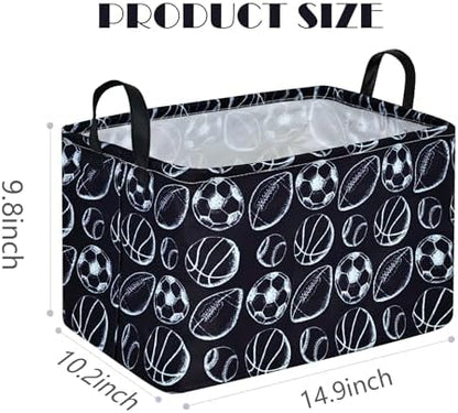 MAIZMZ Kids Hamper Storage Bins Organizer Toy Box Laundry Basket Large Canvas - Image 7