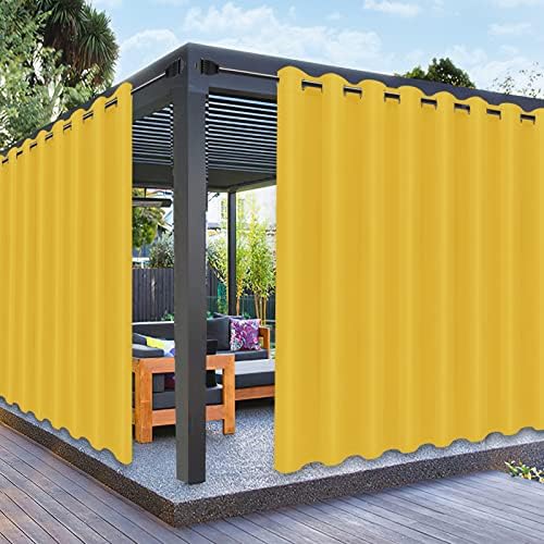 PureFit Outdoor Curtains for Patio Waterproof Weatherproof Outside Curtains by PureFit