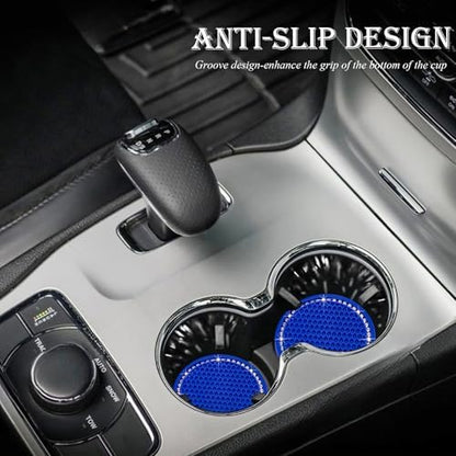 2PCS Bling Cup Holder Coaster, 2.75 Inch Auto Car Cup Holder Insert Coasters - Image 3
