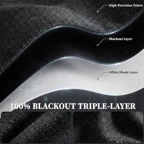 100% Blackout Adhesive Blackout Curtains- Self Stick Shades Window Blinds - Image 4