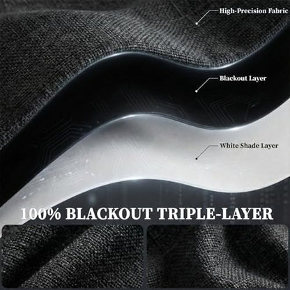 100% Blackout Adhesive Blackout Curtains- Self Stick Shades Window Blinds - Image 4