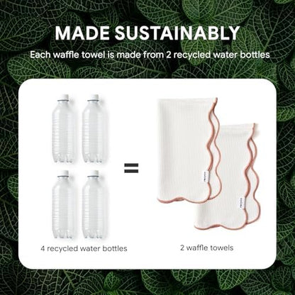 RECYCO Waffle Kitchen Towel Set of 2 - Image 5
