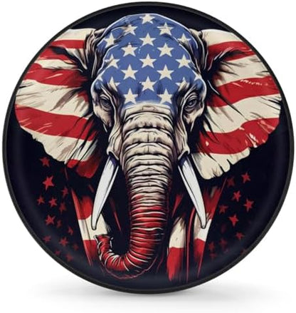 Spare Tire Cover for RV Trailer, American Elephant Tire Covers Universal Fit by Unknown
