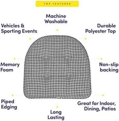 Sweet Home Collection Chair Cushion Memory Foam Pads Tufted Slip Non Skid - Image 5