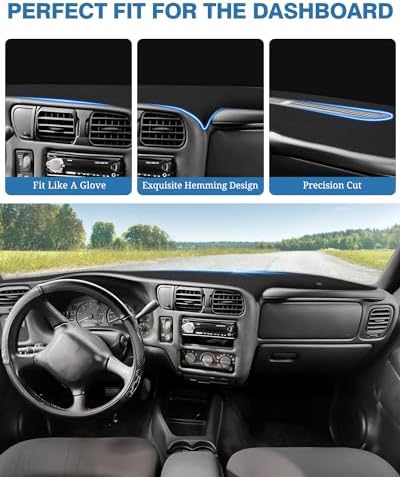 FIILINES Dash Cover for 1998-2005 Chevy Blazer, 1998-2004 Chevrolet S10/GMC - Image 4