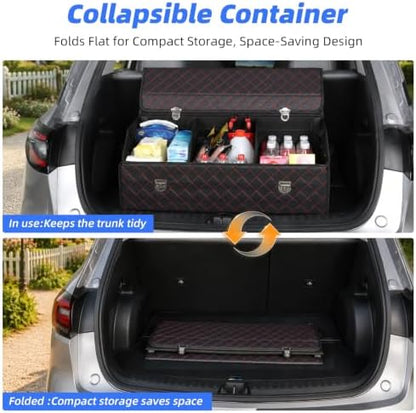 Car Trunk Organizer with Sturdy Faux Leather Lid - Image 4