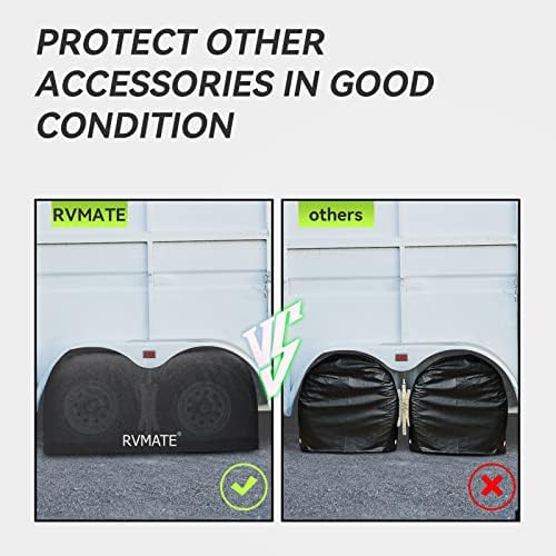 RVMATE RV Tire Covers, Dual Axle Wheel Cover, 1 Pack, Fit 27"-30" Dia. Tire - Image 6