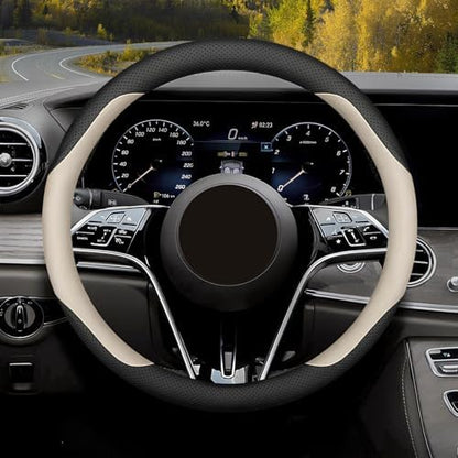 Steering Wheel Cover 14.5"-15", Non-Folding Packaging, Heavy-Duty by Mihecor