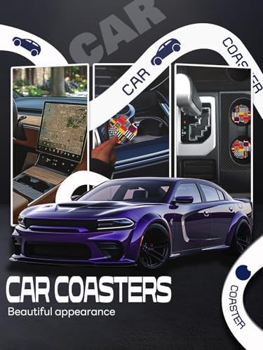 WOCOCN Car Coasters, Cup Holder Coasters - Image 4