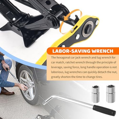 2T 4409 lbs Car Jack Kit, Heavy Duty Scissor Jacks - Image 6