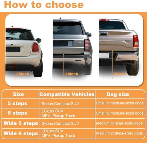 Extra Wide Dog Ramp for Car Truck and SUV Dog Stairs for Large Dogs Folding Pet - Image 5