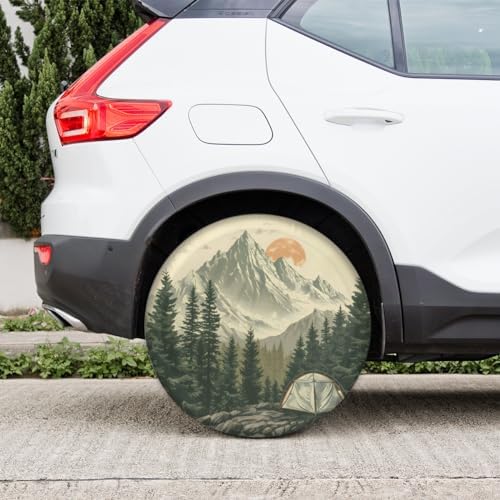 Spare Tire Cover for RV Trailer, Forest Nature Tire Covers Universal Fit for - Image 6