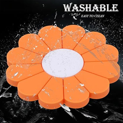 4-Pack Car Cup Holder Coaster Inserts, Daisy Shape, 2.75 Inch Non-Slip Silicone - Image 5