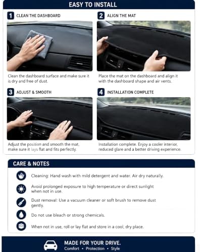 Dashboard Mat Cover for Honda HR-V 2023-2025 Nonslip Center Console Sunshield - Image 7