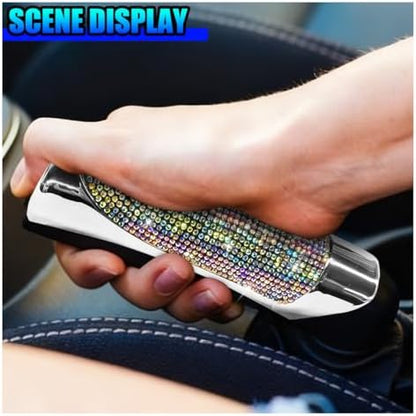 Bling Car Handbrake Cover, ABS Rhinestone Automotive Brake Levers Anti-Scratch - Image 6