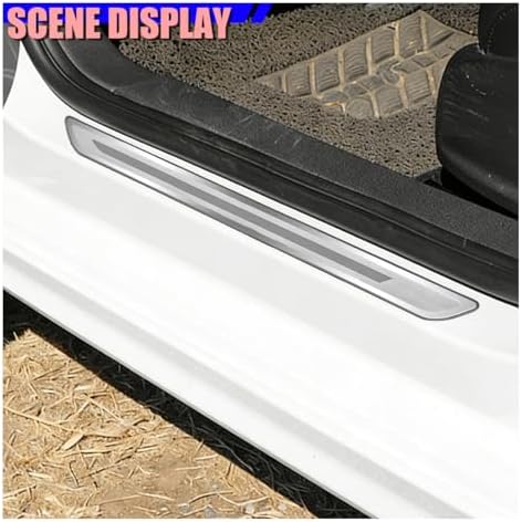 Craedli 4PCS Car Door Sill Protector, Stainless Steel Car Front & Rear Doors - Image 3