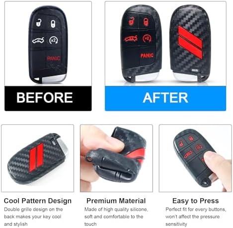 Key Fob Cover for Dodge Accessories 5 Button Key Fob Case - Image 4