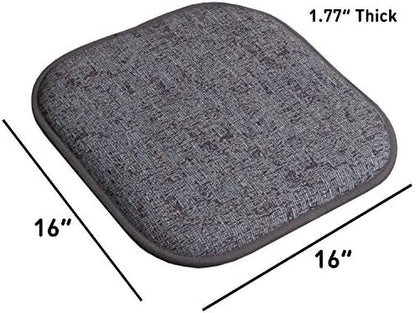 Sweet Home Collection Chair Cushion Memory Foam Pads Honeycomb Pattern Slip Non - Image 4