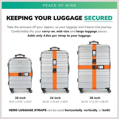Hero Luggage Straps for Suitcases Heavy-Duty Adjustable Luggage Belt - Image 3