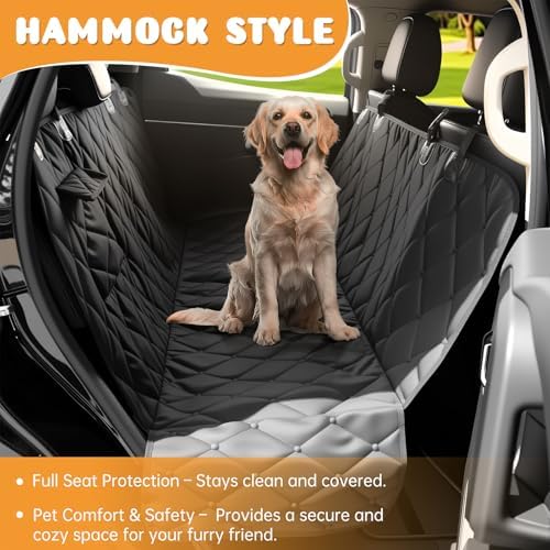 Dog Car Seat Cover for Back Seat 100% Waterproof, Long-Lasting and Soft Nonslip - Image 2
