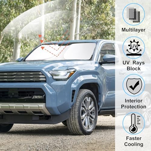 Windshield Sun Shade for 2025 2026 Toyota 4Runner Accessories - Image 2