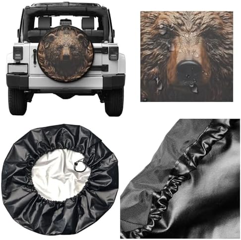 Bear Spare Tire Cover Wheel Protectors Weatherproof Sun Protection Covers - Image 3