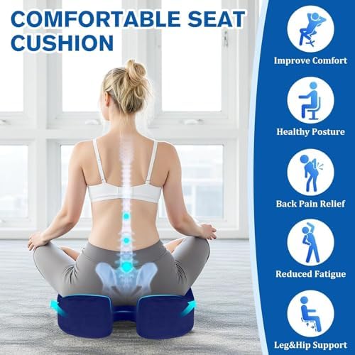 CushyOasis Seat Cushion, Office Chair Cushions, 5.28 in Thick - Image 3