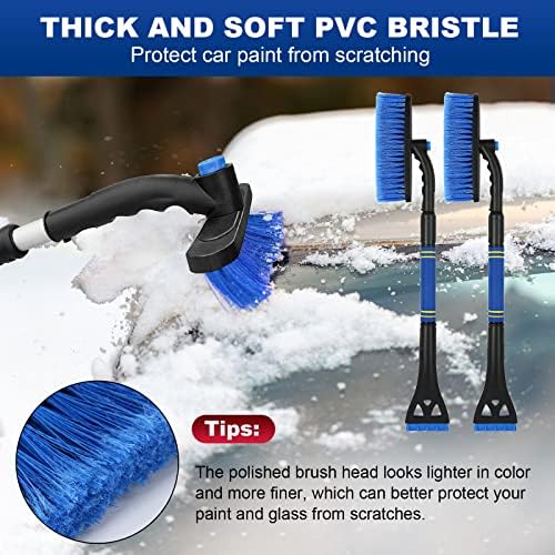BFONS 2PCS Ice Scrapers for Car Windshield, 2-in-1 Snow Scraper and Snow Brush - Image 4