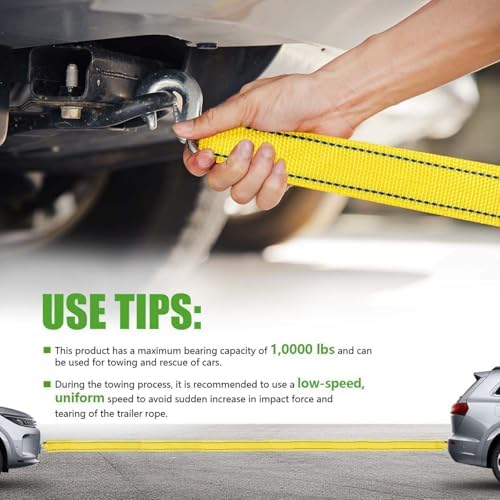 2 Pack Tow Straps Rope Heavy Duty - Image 4