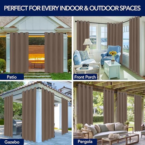 PureFit Outdoor Curtains for Patio Waterproof Weatherproof Outside Curtains - Image 5