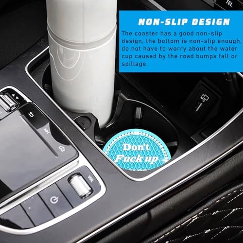 4 PCS Bling Car Cup Coaster, 2.75 Inch Anti-Slip Cup Holder Insert Coasters - Image 6