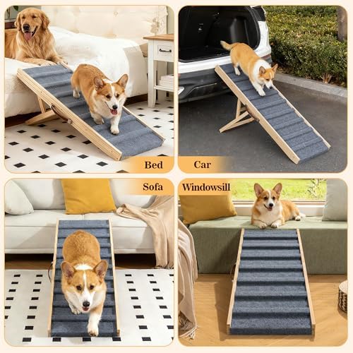 Dog Ramp for Bed, 43.3" Pet Ramp for Small & Large Dogs - Image 6