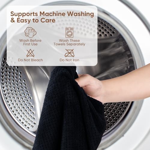 HOMEXCEL 5PK Microfiber Hair Towels, 40x20 in, Fast Drying - Image 6