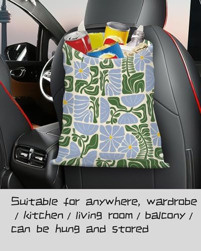 Car Trash Can, Seat Back Hanging Trash Bag, Cute Canvas Garbage Bag, Essential - Image 4