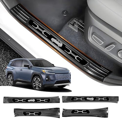 Door Sill Protector Trim for 2026 Toyota RAV4 Accessories Front and Rear Doors by Unknown