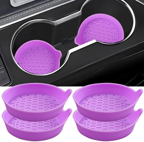 Amooca 4-Pack Spill-Proof Cup Coasters Non-Slip Car Cup Holder Inserts by Amooca