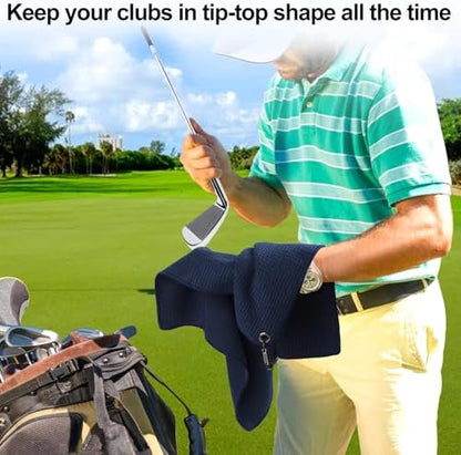 3 Pack 16" X 16" Golf Towels for Golf Bags, 3 Dark-Gray Colors - Image 3