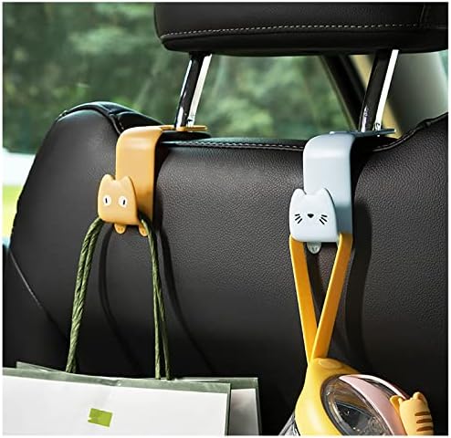 Fashion Car Seat Back Organizers, 4 Pack Universal Headrest Hooks, Bag Holder - Image 4
