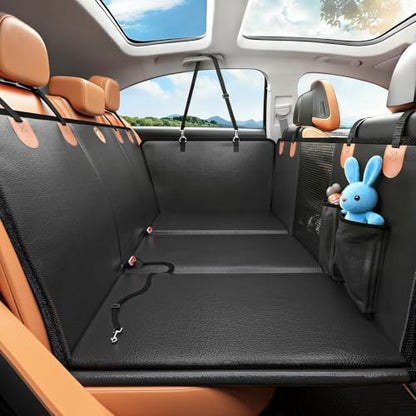 MYJAQI Back Seat Extender for Dogs, Hard Bottom Dog Car Seat Cover by MYJAQI