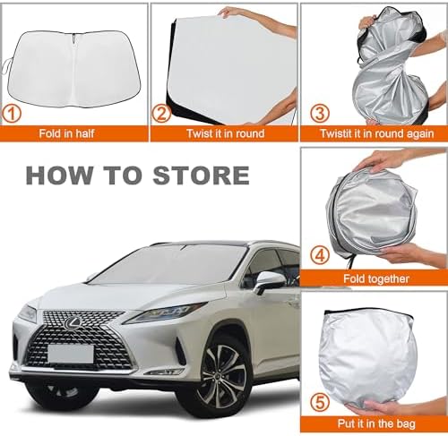 Foldable Front Windshield Sunshade fit - Image 5