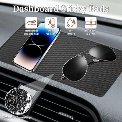 ecocstm Dash Mat for Car, 10.8" x 6.4" Anti Slip Dashboards Mat - Image 4