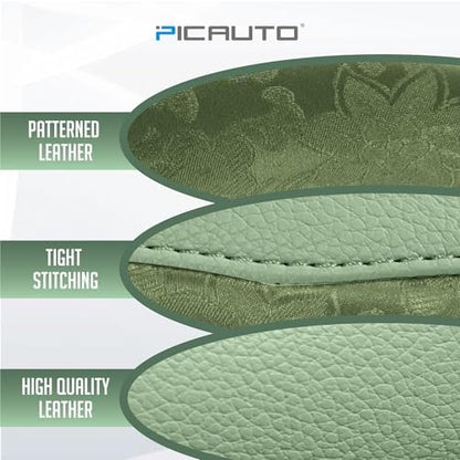 PIC AUTO Steering Wheel Cover, Universal Fit 14.5"–15.5", Soft PU Grain Leather - Image 4