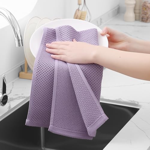 Homaxy 100% Cotton Waffle Weave Kitchen Dish Towels 4-Pack - Image 4