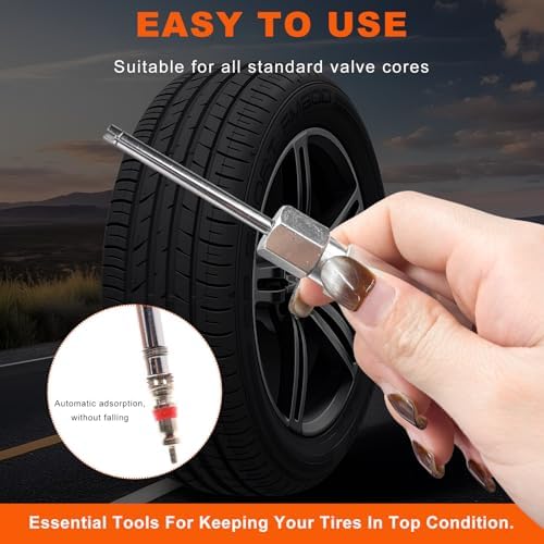 2 PCS Valve Core Removal Tool Set, Magnetic Car Tire Stem Puller Rustproof - Image 3