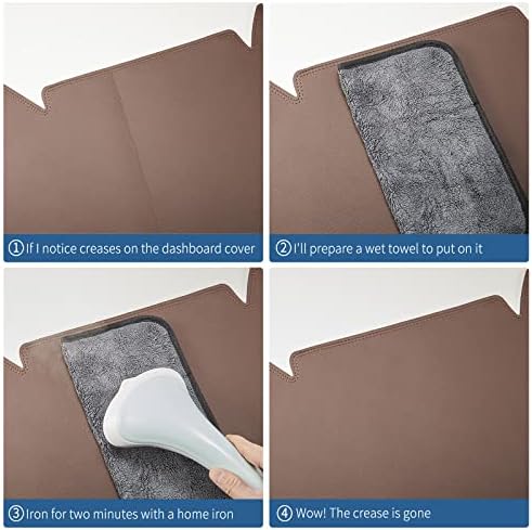 Dashboard Dash Mat Cover Leather Dashboard Pad Sun Protection Anti-Vertigo Mat - Image 4