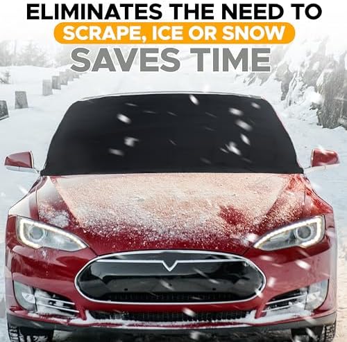 EcoNour Snow Cover for Tesla Model 3/Y, Windshield Cover for Ice and Snow - Image 7